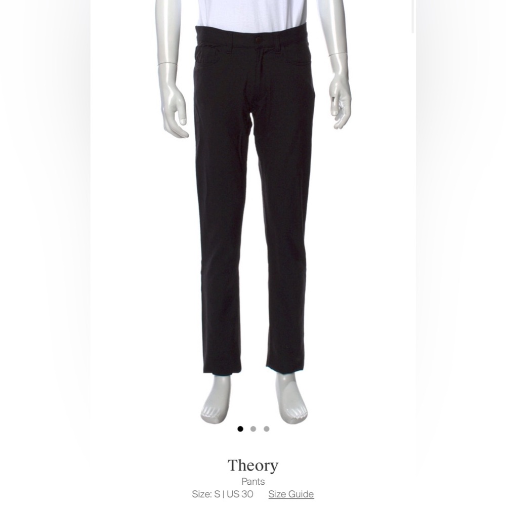 NEW Theory Black Slim Fit Wool Pants (with Tag)